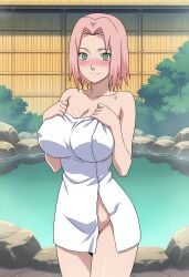 sakura_haruno haruno_sakura naruto_(series) onsen 1girls ai_generated aindroidparanoid ass big_ass big_breasts big_butt breasts busty butt curvy cute fat_ass female female_only hair hi_res hips huge_breasts human large_ass large_breasts legs narrow_waist nipples slim_waist solo tagme thick_ass thick_thighs voluptuous waist wide_hips