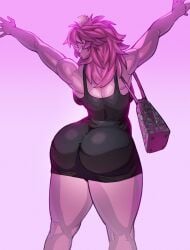 1girl 1girls 2026 2d 2d_(artwork) adult_mina ashido_mina ashido_mina_time-skip ass ass_bigger_than_head ass_focus ass_of_the_gods back back_view big_ass big_butt black_dress boku_no_hero_academia boku_no_hero_academia_(finale) bubble_ass bubble_butt butt butt_focus curvy curvy_body curvy_female curvy_figure drakkaiart dumptruck_ass fat_ass female female_focus female_only highres majestic_ass mina_ashido mina_ashido_curvy_(meme) mina_ashido_time-skip my_hero_academia my_hero_academia_(finale) paag pink-haired_female pink_background pink_skin post-timeskip questionable simple_background solo solo_female spankable_ass tight_clothing tight_dress