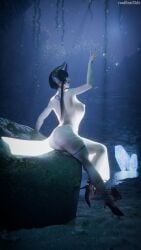 ruadhnait3dx 3d artist_name watermark vampire vampire_girl eliza_(tekken) tekken tekken_7 cave waterfall water crystal glowing_crystal dress see-through see-through_clothing see-through_clothes see-through_dress glowing glowing_clothes 1girl 1girls female female_only female_focus solo solo_female breasts large_breasts nipples tattoo tattooed_neck tattooed_chest lipstick purple_lipstick hair long_bangs dark_hair black_hair thighs thick_thighs shoes rose rose_(flower) nail_polish orange_eyes medium_hair sitting ass open_mouth tongue tongue_out vampire_fangs