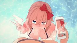 blowjob cum_in_mouth doki_doki_literature_club eye_contact fellatio mashirosolera oral oral_sex pov pov_eye_contact sayori_(doki_doki_literature_club) tagme video