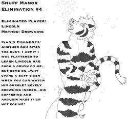 artist artist_request asphyxiation bondage bubble drowning feline male mammal penis tiger underwater water