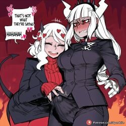 futanari futanari_only futa futa_only breasts patreon penis girly balls self_upload ai_generated highres high_resolution stable_diffusion dickgirl huge_breasts huge_boobs huge_ass huge_cock huge_balls huge_butt huge_thighs huge_penis huge_testicles medium_breasts medium_penis medium_ass sexy horny cock worship futa_sans_pussy muscular 1futa girl waifu_diffusion waifu anime anime_style hentai 1girl boobs curvaceous curvaceous_figure curvaceous_female curvaceous_body female female_focus shiny vagina voluptuous voluptuous_female big_breasts big_ass fit_female hourglass_figure pussy clitoris ai_assisted uncensored caption dialogue comic comic_page manga manga_page text text_bubble speech_bubble story 1girls sparklie modeus_(helltaker) helltaker helltaker_(character) white_hair succubus succubus_horns succubus_tail tail demon demon_girl demoness demon_tail red_pupils red_eyes heart_eyes horns demon_horns lucifer_(helltaker) bulge futa_on_female futa_with_female
