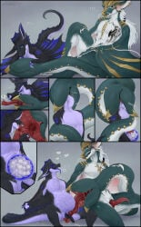 2026 absurd_res after_oral after_sex ambiguous_gender anthro artist_name black_body black_border bodily_fluids border breath claws comic cum cum_drip curious digital_drawing_(artwork) digital_media_(artwork) dragon dripping duo egg egg_bulge egg_implantation egg_in_mouth egg_in_stomach european_mythology fairy_dragon firondraak frill_(anatomy) genital_fluids genitals green_body head_in_mouth heart_symbol hi_res internal intersex intersex/male long_hair lyzak male markings mythological_creature mythological_scalie mythology neck_bulge onomatopoeia oral oral_egg_implantation oral_penetration oviposition ovipositor panting pecs penetration penis santanahoffman scalie simple_background sound_effects spread_legs spreading stomach_bulge surprised tail tail_mouth tapering_penis text tongue tongue_out unusual_anatomy unusual_tail western_dragon white_body white_chest white_hair wings wyvern x-ray x-ray_view