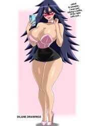 my_hero_academia boku_no_hero_academia midnight_(my_hero_academia) nemuri_kayama kayama_nemuri dilane93 big_breasts huge_breasts tight_clothing corset miniskirt skirt high_heels choker selfie selfie_pose taking_picture taking_selfie red_lipstick thick_thighs thick thick_legs thick_hips sexy_body sexy_female legs stiletto_heels