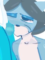 animation blowjob blue_body blue_dick boys cock cute dick embarrassed furry genitals knot knotted_penis male male/male male_anthro mammal moki_(vanyurik) penis rolled_back_eyes shark sucking sucking_penis suno_(sunomerkov) tagme video