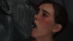 1boy 1girls 3d ellie_(the_last_of_us) ellie_williams female kissing male mr_x the_last_of_us the_last_of_us_2 thirteen3d tongue