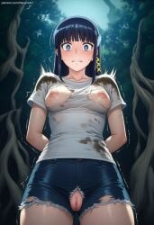 1girls adult_female ai_generated anime_girl blush blushing_at_viewer blushing_female breasts curvy curvy_body curvy_female curvy_figure cute digital_art excited fanart female female_focus horny looking_at_viewer medium_breasts naked naked_female narumiart nude nude_female patreon sexy sexy_body sexy_pose white_body white_skin boobs tits jeans torn_clothes torn_clothing worms-eye_view low-angle_view pussy vagina vulva clitoris clitoral_hood nipples nipples_visible_through_clothing legs long_hair black_hair blue_eyes shiba_miyuki mahouka_koukou_no_rettousei forest trembling fear scary shocked