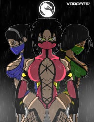 2020 3girls abs alternate_version_at_source alternate_version_available artist_logo artist_name artist_signature black-haired_female black_hair breasts breasts_focus brown-eyed_female brown_eyes chocolate_and_vanilla clothed clothed_female clothing completely_naked completely_naked_female completely_nude completely_nude_female dark-skinned_female dark_body dark_skin edenian fanart female female_focus female_only fishnet_legwear fishnet_stockings fishnets hourglass_figure hourglass_figured_female jade_(mk9) jade_(mortal_kombat) kitana kitana_(mk9) lewd logo looking_at_viewer masked masked_female mileena mileena_(mk9) mortal_kombat mortal_kombat_(2011) multiple_girls muscles muscular muscular_arms muscular_female muscular_legs muscular_thighs netherrealm_studios ninja ninja_mask nude nude_female sai_(weapon) skimpy skimpy_clothes skimpy_costume skimpy_outfit strings thick thick_breasts thick_hips thick_legs thick_thighs thigh_gap thighhighs thighs vadarts voluptuous voluptuous_body voluptuous_female wet wet_body wet_breasts wet_clothes wet_clothing wet_hair wet_skin yellow-eyed_female yellow_eyes