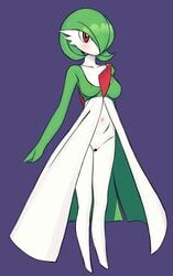 1girls absurd_res anthro anthrofied blush breasts censored feet gardevoir hair_over_one_eye hi_res humanoid looking_at_viewer nintendo pinup pokémon_(species) pokemon pokemon_(species) pokemon_rse pose pussy self_empl0yed simple_background solo standing video_games wide_hips