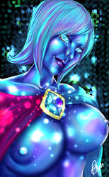 1girls blue_eyes blue_skin breasts female female_only fi nintendo skyward_sword smile solo the_legend_of_zelda