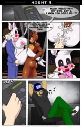 2016 2boys 2girls animatronic big_breasts bow_tie breasts comic cum female five_nights_at_freddy's five_nights_at_freddy's_2 futanari human intersex machine male mammal mangle_(fnaf) multiple_boys multiple_girls penetration penis pussy robot rule_63 sex text thegeckodemon thegeckoninja toy_freddy_(fnaf) video_games