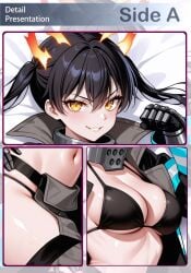 1girls belly belly_button bikini bikini_bottom bikini_top black_bikini black_bikini_bottom black_bikini_top black_coat black_gloves black_hair black_hair_female black_jacket black_string_bikini black_swimsuit black_swimwear breasts busty busty_female busty_girl busty_teen cleavage clenched_hand coat confident_female confident_smile digital digital_art digital_drawing digital_drawing_(artwork) digital_media digital_media_(artwork) enen_no_shouboutai female female_focus female_only fingers fire fire_force firefighter flames gloves groin hair_between_eyes halterneck hand_on_hip hand_on_own_hip hand_on_own_waist hand_on_waist high_resolution highres inguinal_crease inguinal_ligament jacket juicy_thighs kotatsu_tamaki large_breasts lean_figure lips long_hair looking_at_viewer lying lying_down lying_on_bed lying_on_side midriff moe_market narrow_waist navel neck_guard on_side open_coat open_jacket orange_eyes orange_eyes_female parted_lips shiny_breasts shiny_hair shiny_legs shiny_skin shiny_thighs simple_background slender_body slender_waist slim_waist smile smiley_face smiling smiling_at_viewer soldier solo string_bikini swimsuit swimwear teen_girl teenage_girl teenage_tits teenager thick_thighs thighs twintails twintails_(hairstyle) upper_body white_background young_female young_woman