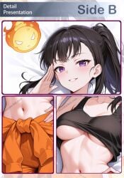 1girls adult adult_female bare_belly bare_hands bare_midriff bare_navel bare_shoulders bare_skin belly belly_button big_breasts black_hair black_hair_female black_tank_top breasts busty busty_female busty_girl collarbone crotch digital digital_art digital_drawing digital_drawing_(artwork) digital_media digital_media_(artwork) enen_no_shouboutai exposed_belly exposed_midriff exposed_navel exposed_shoulders exposed_skin female female_focus female_only fingernails fingers fire fire_force firefighter firefighter_jacket firefighter_outfit firefighter_uniform flames hand_on_hip hand_on_own_hip hand_on_own_waist hand_on_waist head_tilt high_resolution highres inframammary_fold large_boobs large_breasts lean_figure linea_alba lips long_hair looking_at_viewer lying lying_down lying_on_back lying_on_bed maki_oze mature mature_female midriff moe_market narrow_waist navel on_back parted_lips plump_breasts ponytail purple_eyes purple_eyes_female saluting shoulders simple_background slender_body slender_waist slim_waist smile smiley_face smiling smiling_at_viewer soldier solo stomach tank_top tilted_head underboob upper_body white_background