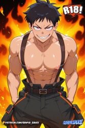 kusakabe shinra from en'en no shouboutai by senpai sauce