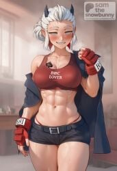 1girls 2d ai_generated ass big_ass breasts female female_focus full_body helltaker justice_(helltaker) nude pale_skinned_female patreon_username qos qos_tattoo queen_of_spades sam_the_snowbunny solo solo_female tattoo thick thick_thighs uncensored