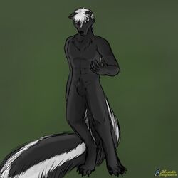 furry male mammal merging skunk transformation unstableimagination