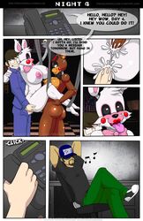 1futa 1girls 2boys animatronic big_breasts bow_tie breasts comic cum female five_nights_at_freddy's intersex machine male penetration penis pussy robot sex thegeckodemon thegeckoninja video_games