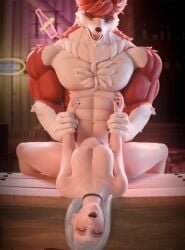 1boy 1girls 3d 3d_animation animated anthro anthro_penetrating anthro_penetrating_human arm_grab balls_deep blender breasts choker danny_sterling_(spitfire420007) ear_piercing eyes_rolling_back female female_penetrated forced huge_cock laying_on_back lily_(tyviania) missionary_position moaning moaning_in_pleasure muscular muscular_male penis_bigger_than_arm shibashibs sound stomach_bulge tagme tongue_piercing tyviania vaginal_penetration video white_hair