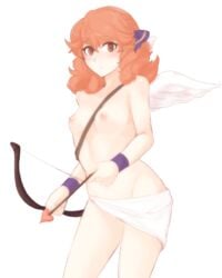 bow_(weapon) fire_emblem fire_emblem_echoes:_shadows_of_valentia fire_emblem_gaiden genny_(fire_emblem) orange_hair skirt tridisart weapon white_skirt wings