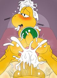 absurd_res anal anal_sex anthro anus ass balls bedroom big_penis blush bodily_fluids butt_grab c4tt0 cum cumshot duo ejaculation erection excessive_cum excessive_genital_fluids feet first_person_view genital_fluids genitals hand_on_butt heart_symbol hi_res huge_cock humanoid_genitalia humanoid_penis koopa koopa_troopa male male/male mario_bros nintendo open_mouth penetration penis reptile scalie soles steam sweat tongue tongue_out turtle