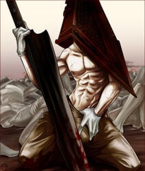 color lowres male male_only penis pyramid_head silent_hill silent_hill_(film) silent_hill_homecoming sword weapon