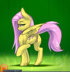 2016 anatomically_correct anatomically_correct_pussy animal_genitalia animal_pussy anus ass blush equine equine_pussy feathered_wings feathers female feral fluttershy_(mlp) friendship_is_magic hair half-closed_eyes hi_res long_hair looking_at_viewer mammal my_little_pony northernsprint patreon pegasus pink_hair pussy raised_leg solo wings