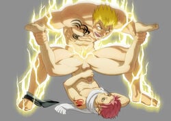 2boys abs anal ass bara blonde_hair blush boner erection evil_grin fairy_tail foreskin gay gay_anal gay_sex laxus_dreyar male male_only multiple_boys muscles muscular muscular_male natsu_dragneel naughty_face nude penis pink_hair schizoid sex tagme toned toned_male uncircumcised yaoi