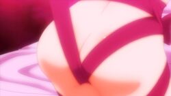 1girls animated ass blanket bondage butt_crack female purple_hair ribbon ribbon_bondage sairenji_haruna solo to_love-ru to_love-ru_darkness wrapped