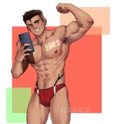 2d 2d_animation abs animated armpit_hair bara biceps bulge flexing_bicep jackray85674939 male male_nipples male_only male_pubic_hair mp4 muscular_male nipples pecs tagme underwear video