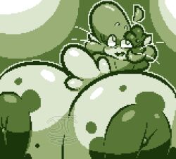 bust_portrait charlie_(jaziferret) furry furry_female furry_only gameboy green_background huge_breasts jaziferret jaziferret_(artist) pixel_art