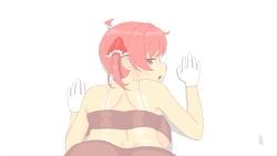 animated animation_frame ass ass_focus ass_shake breasts fantia hololive hololive_fantasy hololive_japan houshou houshou_marine leo... red_eyes red_hair twerk twerking virtual_youtuber vtuber vtuberfanart white_background