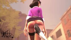 3d anal anal_insertion anal_tail animated buttplug_tail cat_tail clothing female miss_pauling mp4 sex_toy skirt_up solo sound tagme team_fortress_2 ughhh..._vinyl! video walking