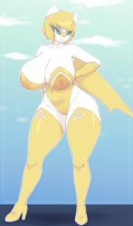 big_breasts breasts cleavage devils_sins dullyarts female huge_breasts latias legendary_pokemon nipples pokemon pokemon_(species) shiny_pokemon thick_thighs wide_hips