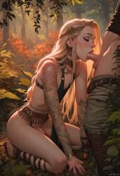 1femboy 2boys 2males ai_generated body_paint celtic druid erect_penis femboy femboysub feminine forest light-skinned_male long_hair male male_on_femboy male_only male_penetrating otoko_no_ko partially_clothed romantic sex sissy slut trap yaoi zenit2