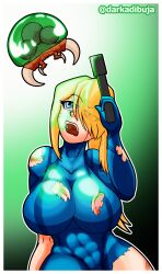 blonde_hair blue_eyes darkadibuja samus_aran zero_suit_samus