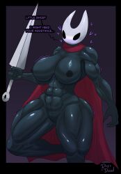 blush drydude exposed female heart hollow_knight hornet_(hollow_knight) muscular_female solo_female twitching