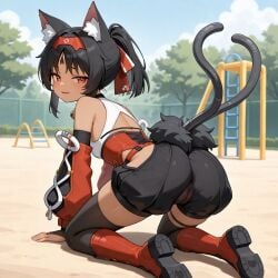 1girls ai_generated nekomiya_mana pussy zenless_zone_zero
