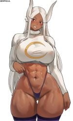 1girls abs ass big_ass big_breasts big_thighs breasts butt cromwellb dark-skinned_female dark_skin female hi_res hips huge_ass huge_breasts huge_thighs long_hair miruko my_hero_academia rabbit_ears red_eyes rumi_usagiyama thick_hips thick_thighs thighs thighs_together white_hair wide_hips