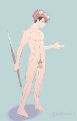 average_sized_penis furuhashi_iharu iharu_furuhashi kaiju_no.8 male male_only nude nude_male penis simple_background