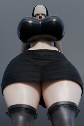 3d big_breasts female goth gothmom mommy thick_thighs