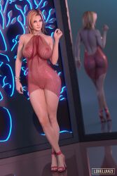 3d blonde_hair busty dead_or_alive female female_focus female_only high_heels hourglass_figure long_hair loveluv69 pinup pinup_pose tagme tina_armstrong wide_hips