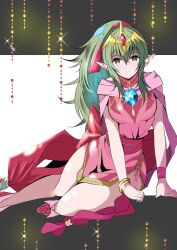 1girls alternate_costume fe135700 fire_emblem fire_emblem_awakening fire_emblem_heroes green_eyes green_hair looking_at_viewer nintendo official_alternate_costume ponytail sitting_on_floor thick_thighs tiki_(adult)_(fated_divinity)_(fire_emblem) tiki_(adult)_(fire_emblem) tiki_(fire_emblem)