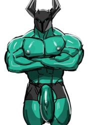 apzapuru bara bara_tiddies gay helmet helmet_only hole_in_panties hole_in_shorts hole_in_underwear league_of_legends mordekaiser muscular muscular_male riot_games underwear underwear_only