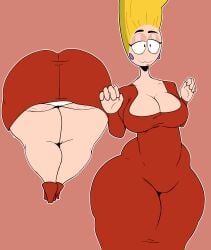 1girls adult_swim ass ass_in_dress back_view big_ass big_breasts big_butt breasts cellulite clothed clothing edit fat_ass female female_only hi_res huge_ass long_hair looking_at_viewer milf pickles_oblong slightly_chubby smile solo the_oblongs theimmortalguy thick_thighs wide_hips