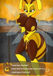 anthro arthropod arthropod_abdomen banjo-kazooie banjo-tooie bee big_breasts breasts digital_drawing_(artwork) digital_media_(artwork) female hi_res honey_bee hymenopteran insect insect_wings overlord_gabriel rareware solo wings