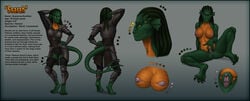 2015 alien anthro armor breasts clothed clothing female green_scales inverted_nipples lizard looking_at_viewer model_sheet multi_eye multicolored_scales nipples non-mammal_breasts nude orange_scales purple_nipples purple_pussy pussy reptile scales scalie simple_background solo spread_pussy spreading ssarenna tekenar two_tone_scales white_sclera wickedj yellow_eyes