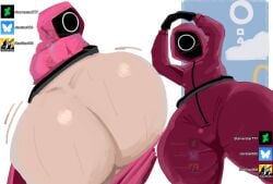 1boy 1femboy 2d 2d_(artwork) 2d_artwork ass big_ass big_butt big_hips big_thighs blush blush_lines blushed_face blushing_male bubble_ass bubble_butt circle_(squid_game) curvaceous curvy_ass curvy_butt fat_ass fat_butt femboy femboy_focus femboy_only gay hips hood hood_up hoodie huge_ass huge_butt huge_hips huge_thighs male male_focus male_only mask mask_on_head masked masked_male motion motion_lines motion_outline movement_lines pants pants_down pink_guard squid_game starstar000 sweater tagme thick_ass thick_butt thick_hips thick_thighs thighs voluptuous voluptuous_body wide_ass wide_butt wide_hips wide_thighs zipper