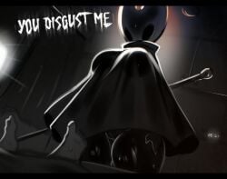 1girls 2_horns alternate_body_type alternate_breast_size arthropod artist_name big_ass big_breasts big_butt black_body black_skin breasts bubble_ass bubble_butt bug bug_girl female female_only genvoke hollow_knight hornet_(hollow_knight) large_ass large_breasts large_butt silksong