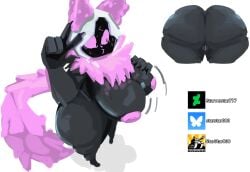 1girls 2d 2d_(artwork) 2d_artwork animal_ears animal_tail areola areolae ass back_view background big_ass big_breasts big_butt black_body black_skin breasts bubble_ass bubble_butt commission curvaceous curvy_ass curvy_butt ear ears_up eyes fat_ass fat_butt female female_focus female_only fur hair huge_ass huge_boobs huge_breasts huge_butt mask masked masked_female motion motion_lines motion_outline movement_lines nipples oc original original_character pink_fur pink_hair solo solo_female solo_focus starstar000 sweat sweatdrop sweating sweaty sweaty_face tagme tail thick_ass thick_butt voluptuous voluptuous_body white_background
