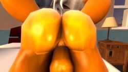 2016 3d animated anthro ass balls canine darksorm fox furry_tail male mammal multiple_tails pov sonic_(series) tail tails